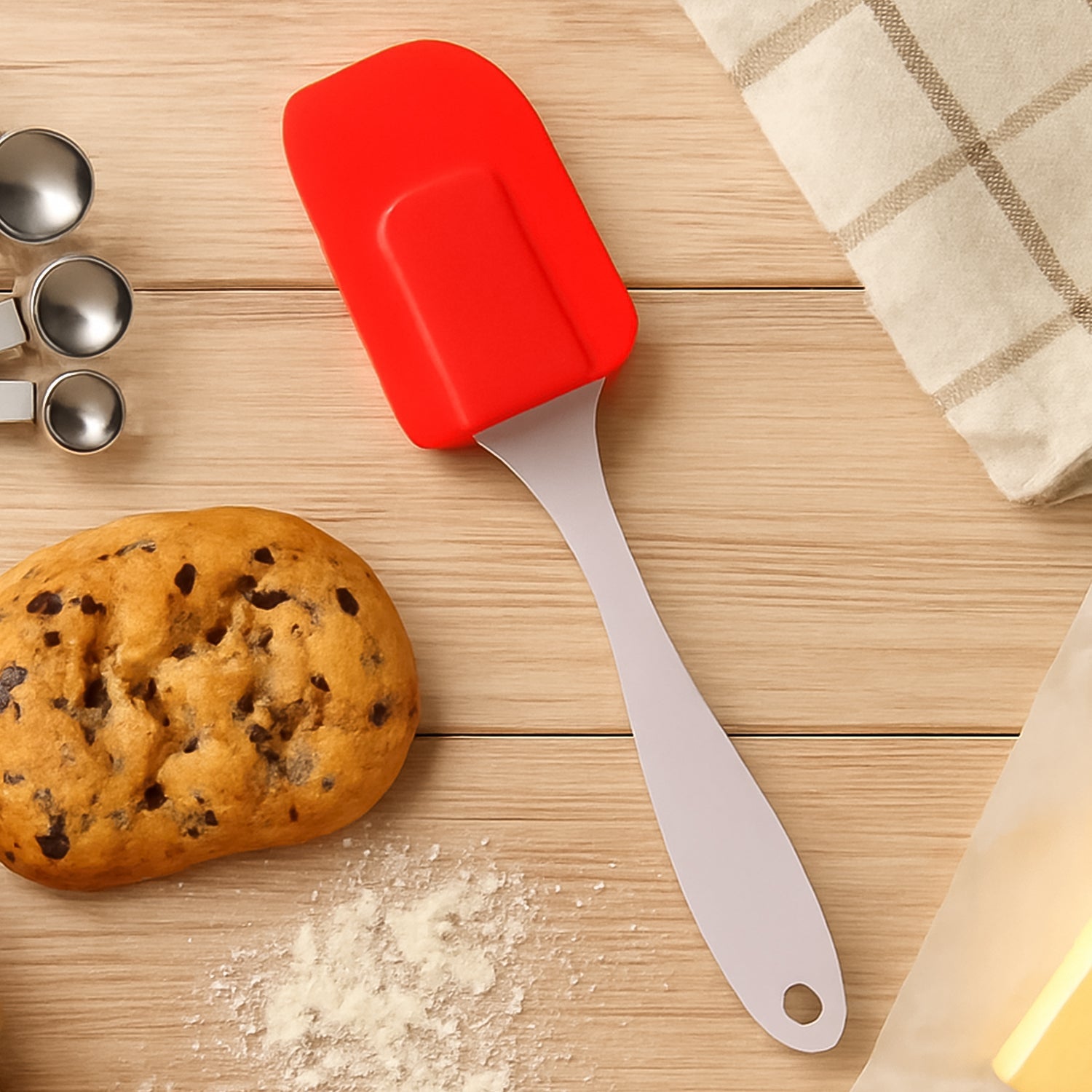 Silicone Cooking Spatula for Baking (1 Pc / 18 Cm) Silicone Cooking Spatula for Baking (1 Pc / 18 Cm)
